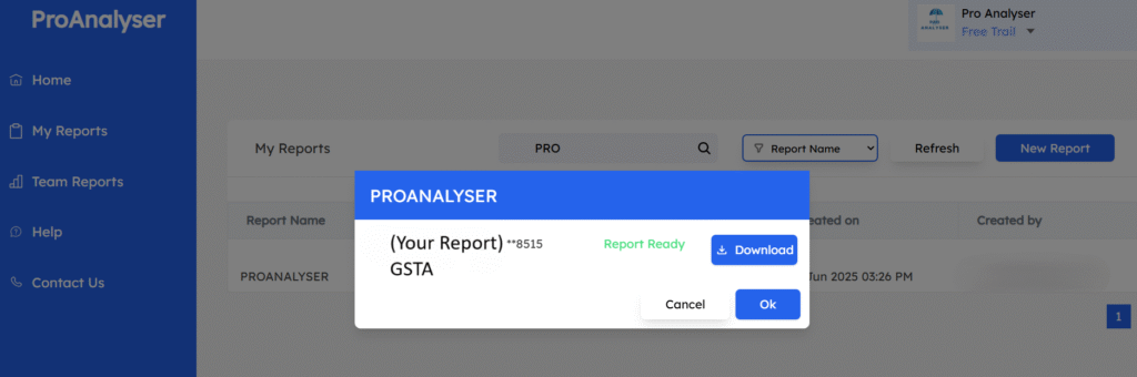how to use our gst analyser Step 3