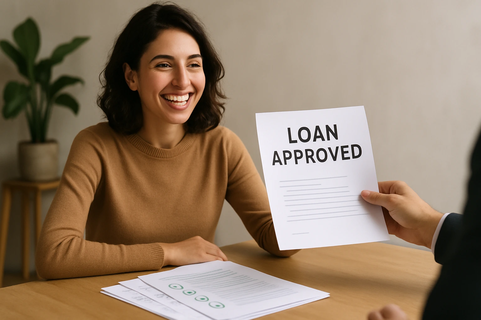 Borrower receiving fair loan approval based on transparent and ethical data analysis for credit appraisals