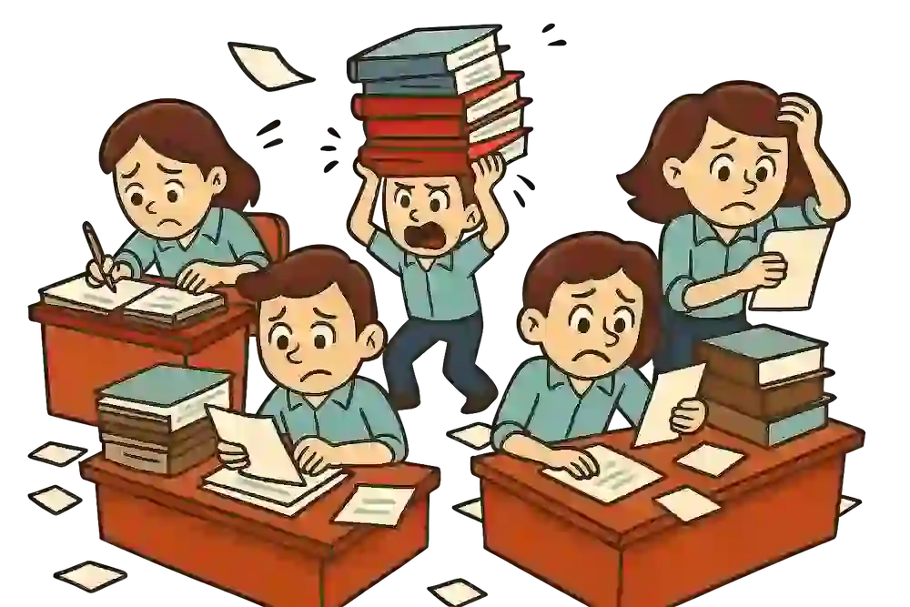 The Traditional finan cial team working on bank statement analyser manually in the stressful environment because of workload