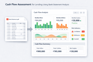 Cash flow assessment for lending using bank statement analysis.