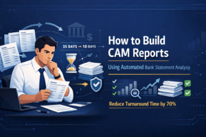 Lender preparing CAM report using bank statement analyser