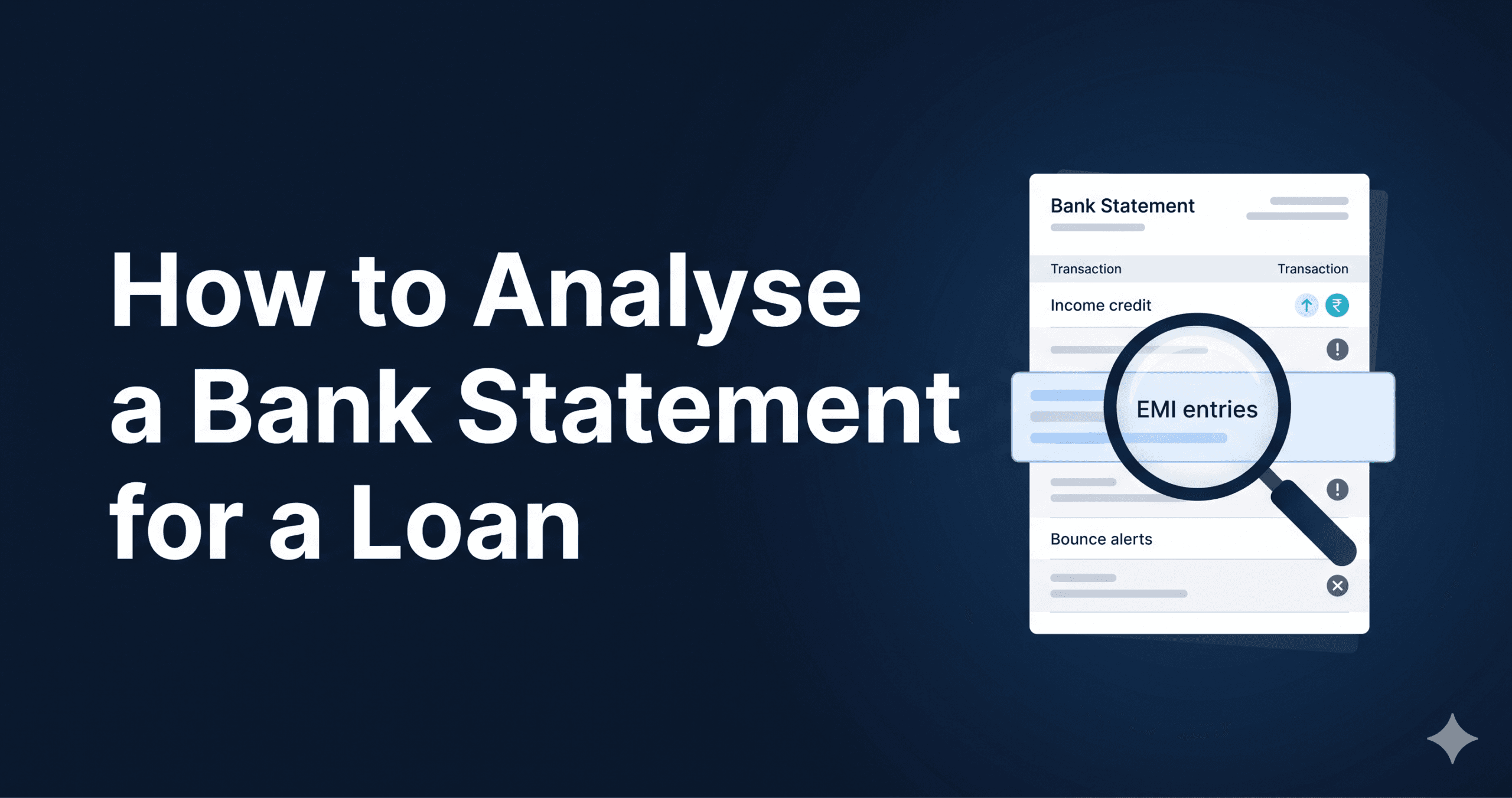 How to analyse a bank statement